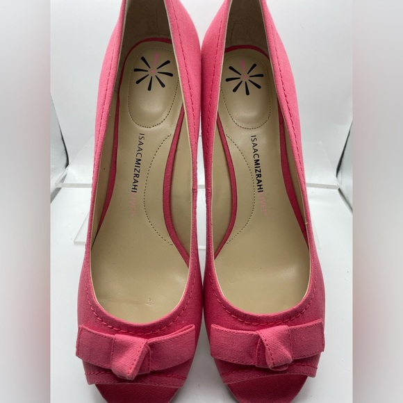 ISSAAC MIZRAHI pink wedge shoes 10w - Picture 14 of 16